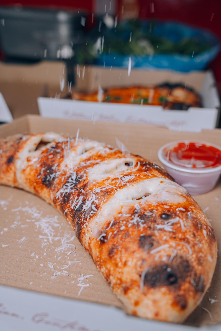 Stromboli with parmesan